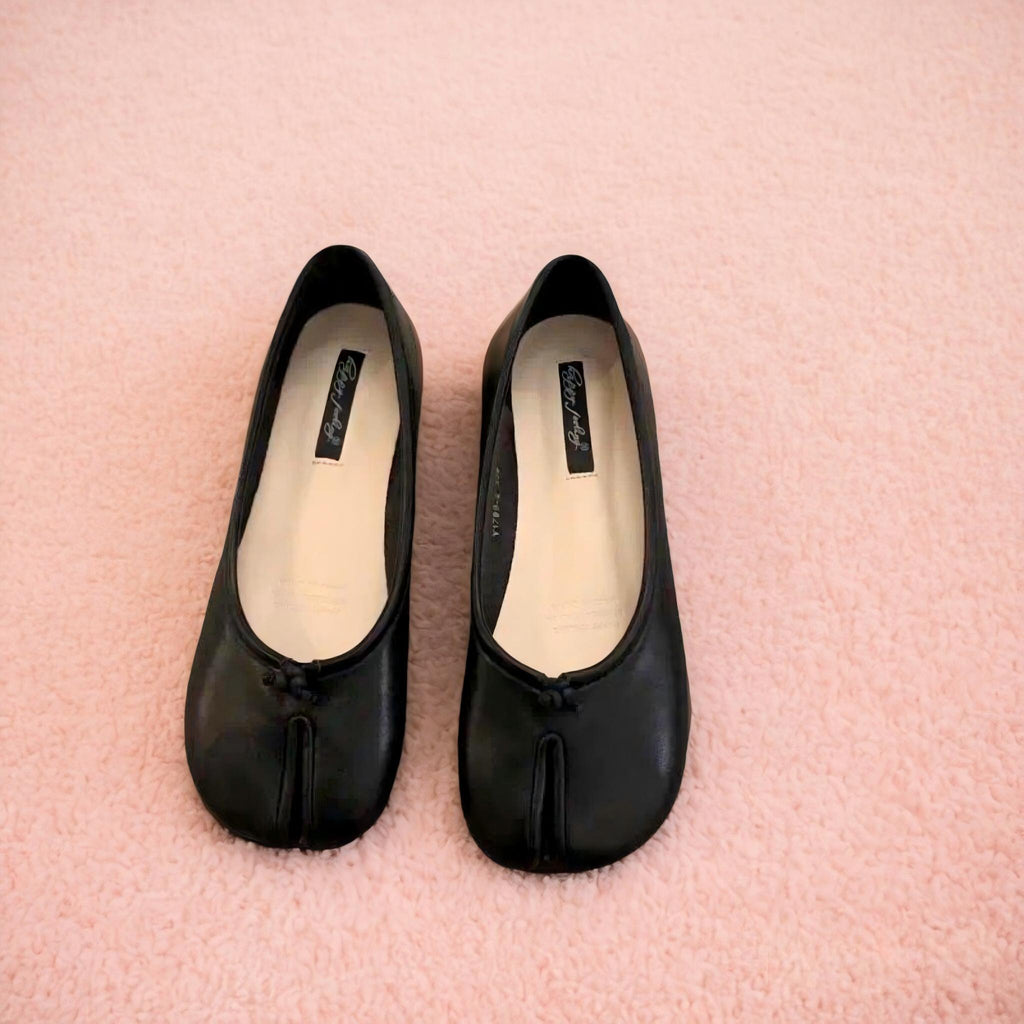 Comfortable Women’s Tabi Split Toe Ballet Flats Slip On Loafers Houndstooth and Solid Colors for Casual Daily Wear