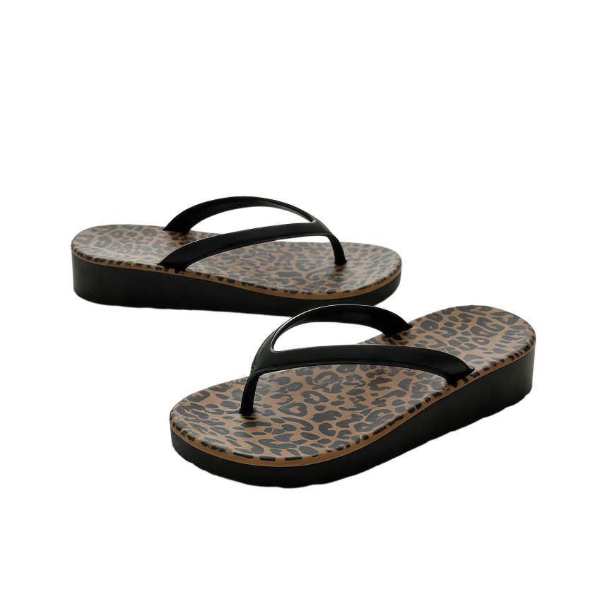 New Zebra Print Flip Flops for Women Ultra Light Memory Foam Sandals Non Slip Comfortable Beach Walking Shoes