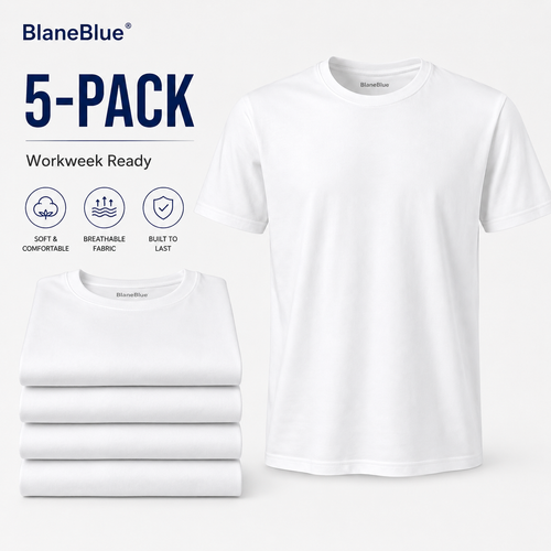 BlaneBlue Men’s White Clean White Tee