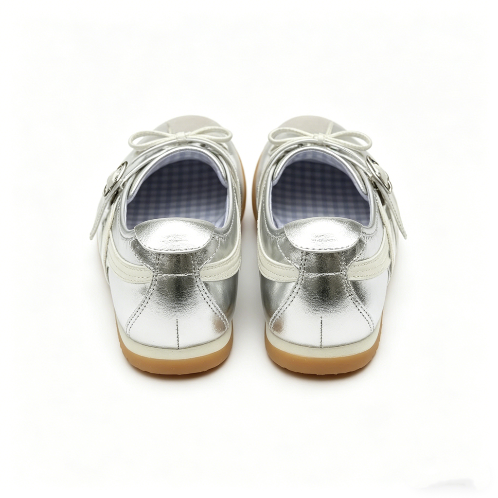 Cute Pink Mary Jane Flats with Double Straps, Sweet Bowknot Round Toe Casual Shoes for Women
