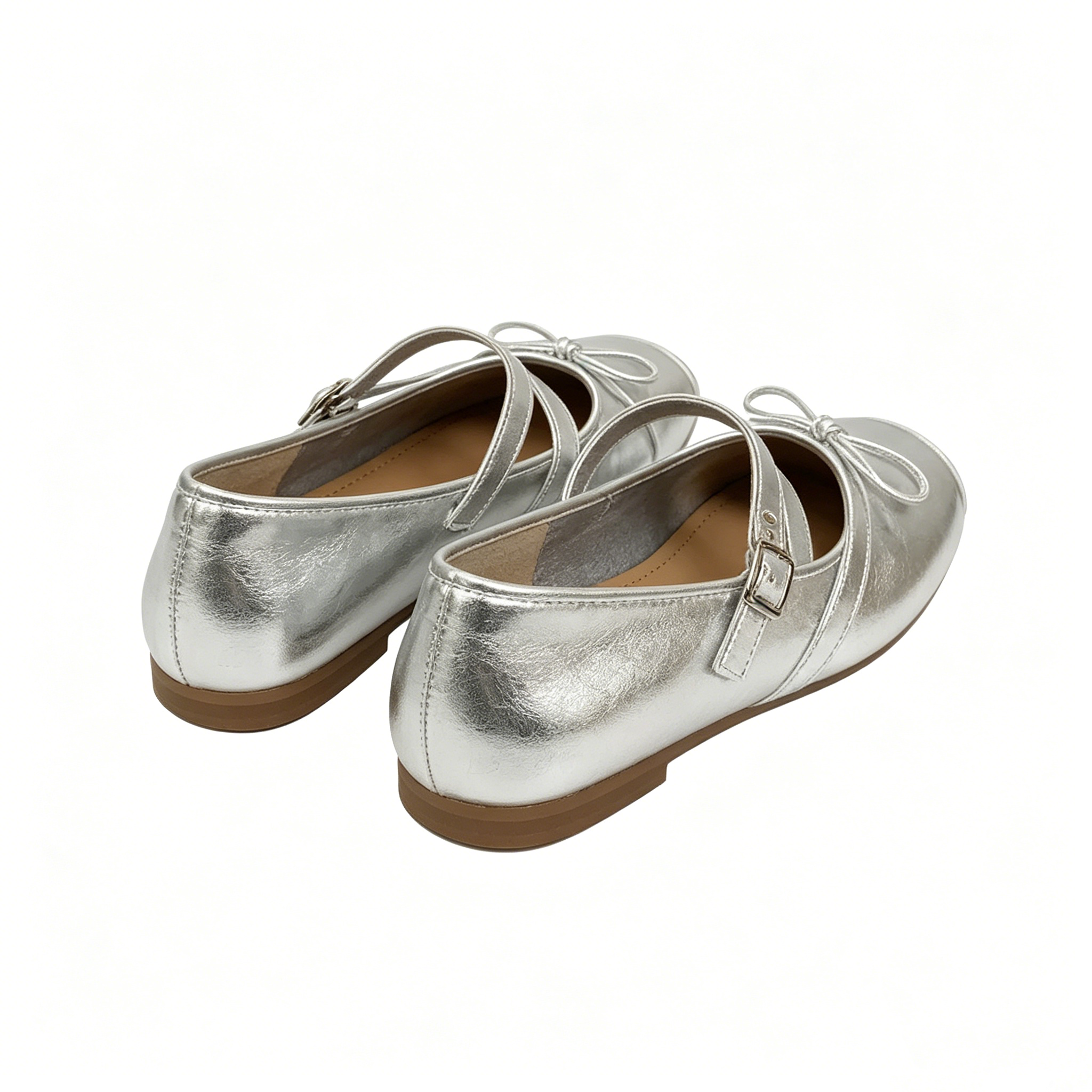 Viral Cross Strap Bow Ballet Mary Janes, Cream White Square Toe Flats, Kawaii Cute Buckle Ballerina Shoes