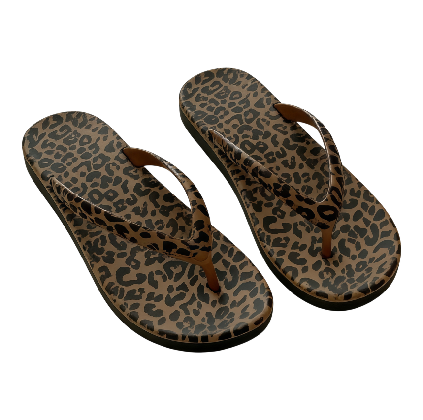 New Zebra Print Flip Flops for Women Ultra Light Memory Foam Sandals Non Slip Comfortable Beach Walking Shoes